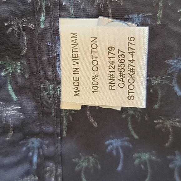 JOHNSTON & MURPHY PALM TREE PRINT MEN'S LONG SLEEVE SHIRT - Picture 11 of 13